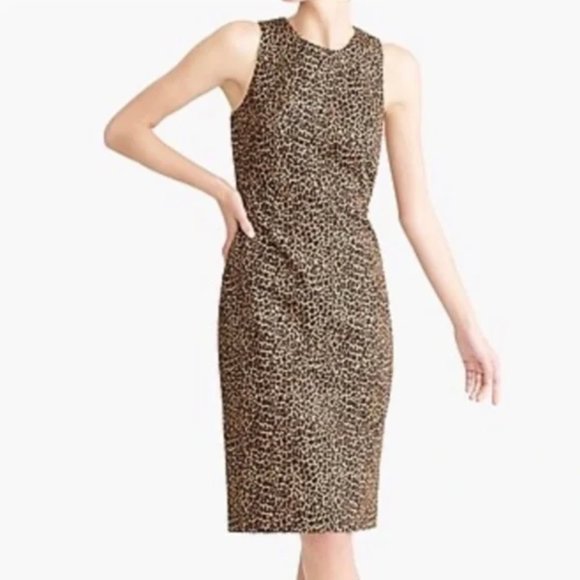 J. Crew Dresses & Skirts - NWOT J.Crew Leopard/Animal Print Sheath Dress 100% Cotton